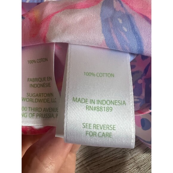NWT Lilly Pulitzer Zeldie One Shoulder Ruffle Top Pink Isle Snappy Turtle XS - Picture 6 of 8